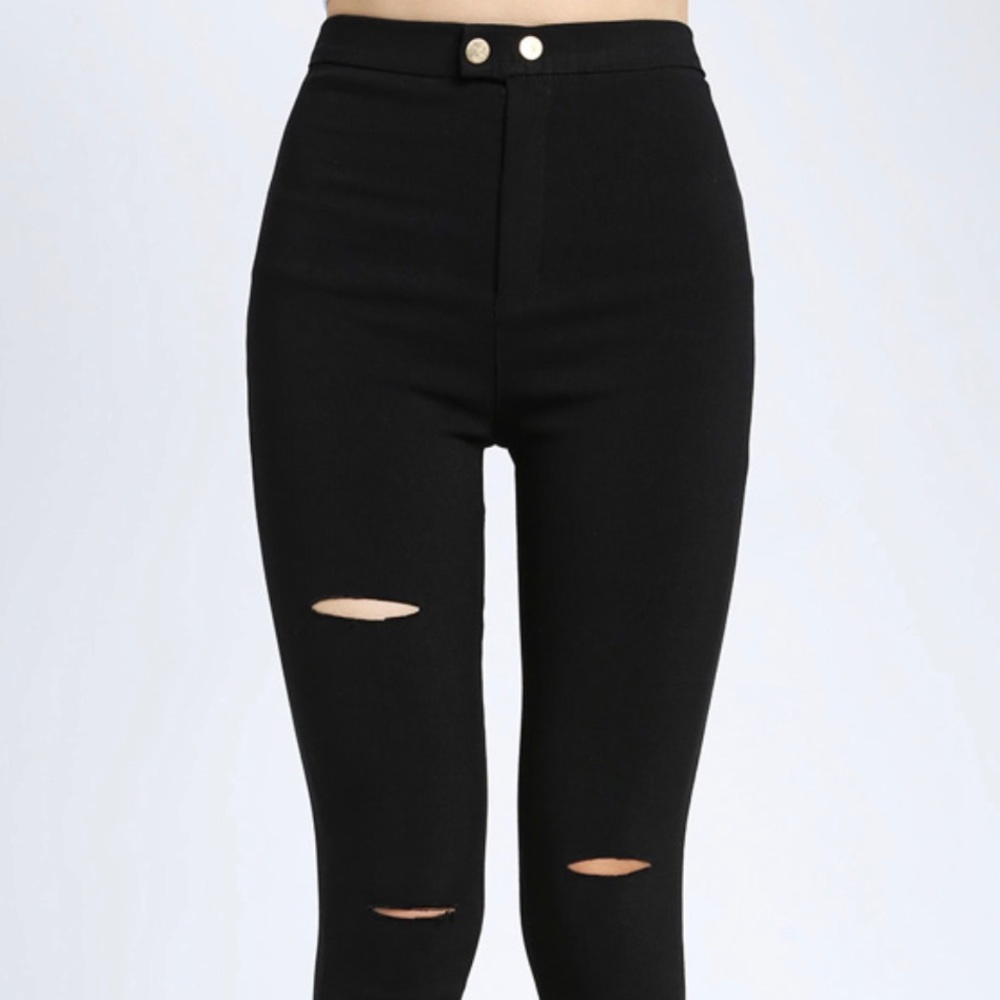 Shein - XL distressed stretch leggings / pant